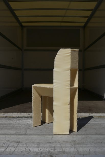 Lamb used a rented box van as his workshop