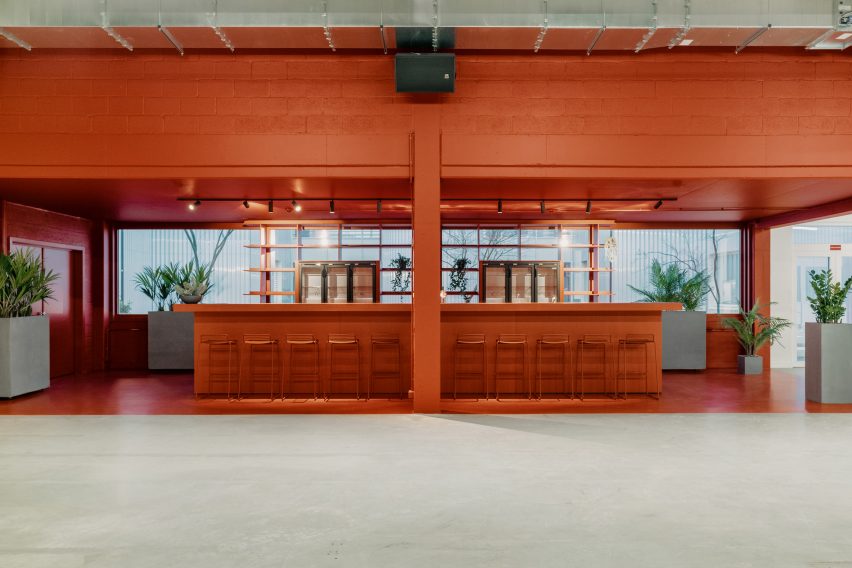 Bar areas are colour blocked with orange