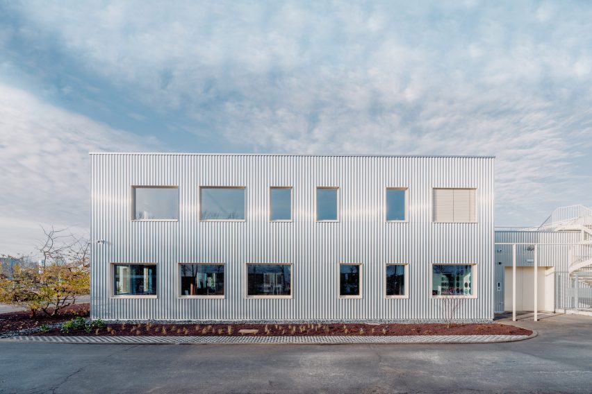 Windows give glimpses into the interior