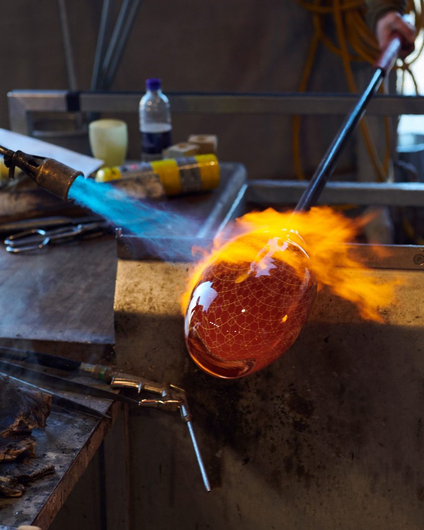 Stine Bidstrup crafts glass for Architectural Glass Fantasies project