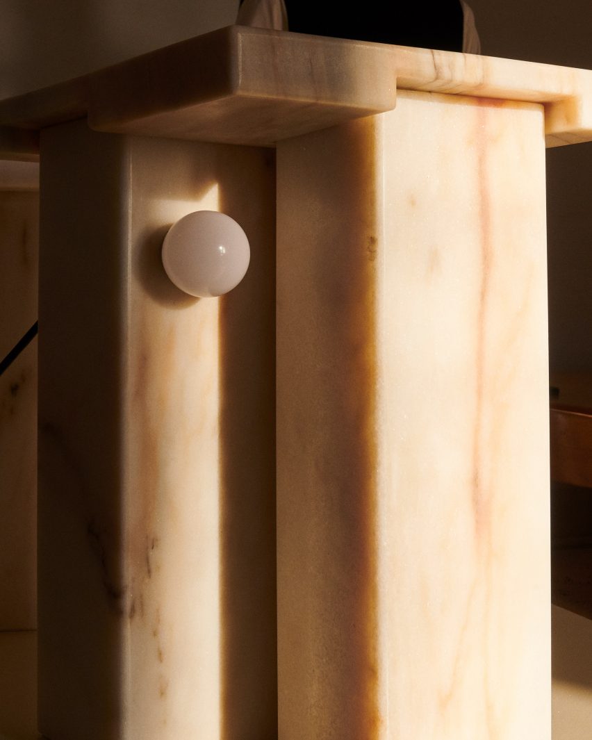 Bedside Table by Bahraini-Danish with hidden light