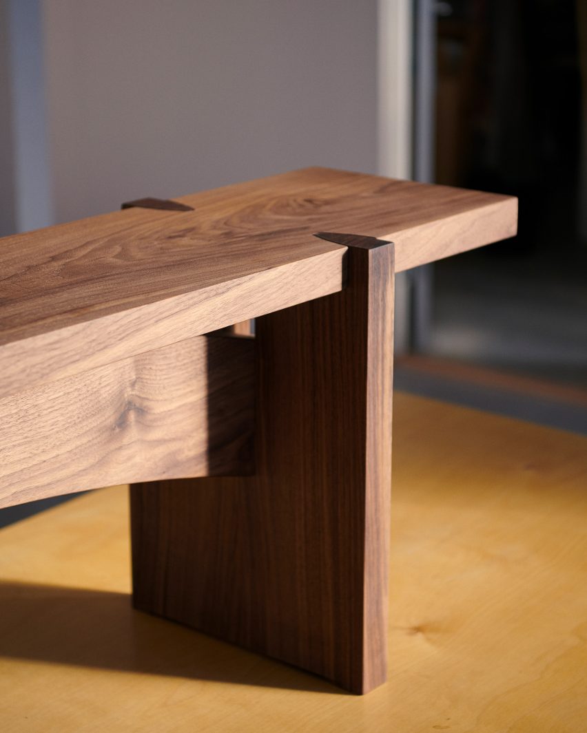 Bench 01 end detail by Bahraini-Danish in the Mindcraft Project exhibition