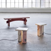 Bench 01 and Bedside Tables by Bahraini-Danish in the Mindcraft Project exhibition