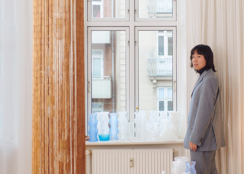 Zeyu Rong from design studio ninetyoneninetytwo with 3D-printed vessels
