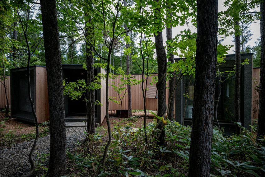 The house meets ground level at its entrance
