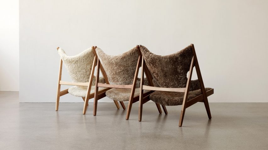 Knitting lounge chair by Ib Kofod-Larsen via Menu