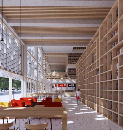 The interior will consist of large open atriums