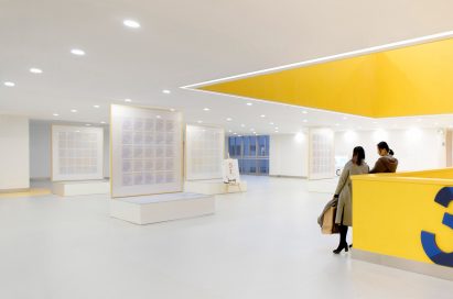 Gallery space is linked to the staircase
