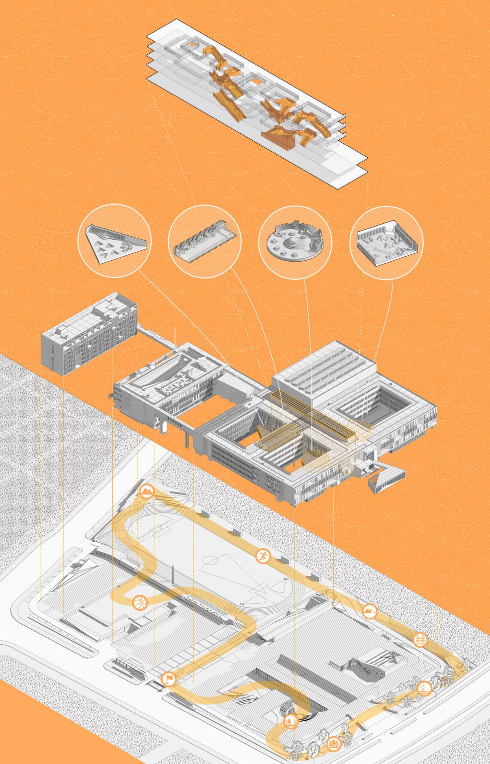 Axonometric drawing by Monoarchi