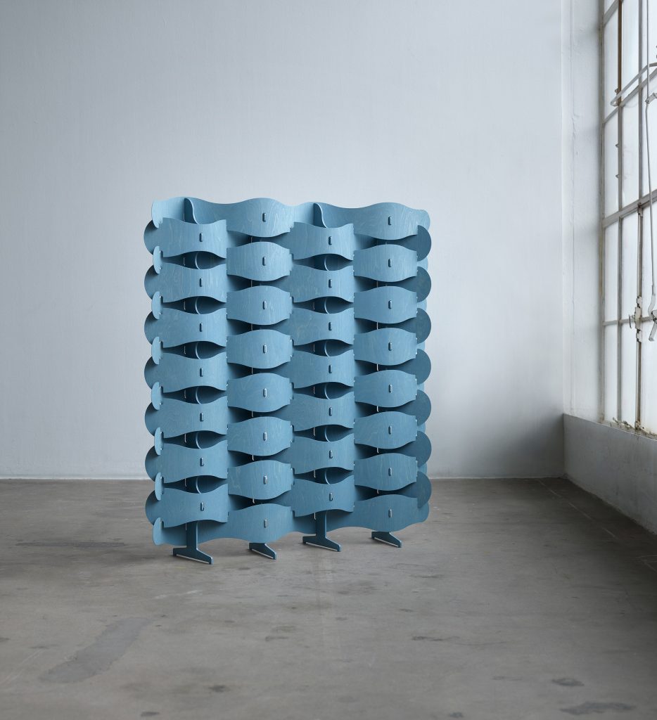 Textile Veneer screen by Else-Rikke Bruun in The Mindcraft Project