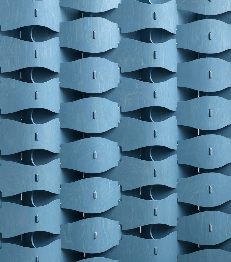 Textile Veneer screen by Else-Rikke Bruun in The Mindcraft Project