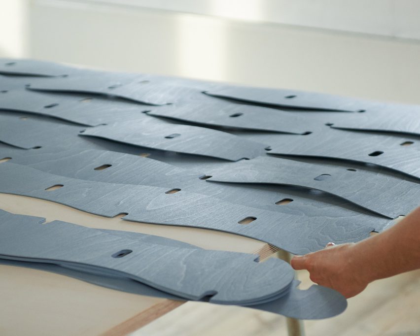 Textile Veneer screen by Else-Rikke Bruun in The Mindcraft Project