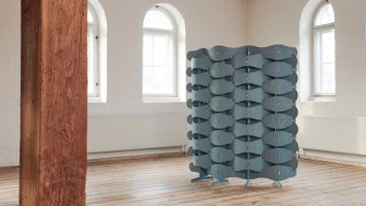 Textile Veneer screen by Else-Rikke Bruun in The Mindcraft Project