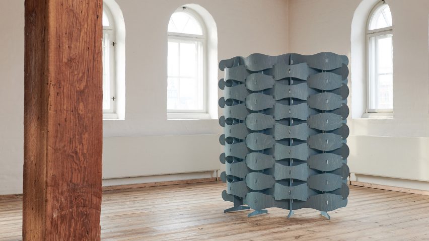 Textile Veneer screen by Else-Rikke Bruun in The Mindcraft Project