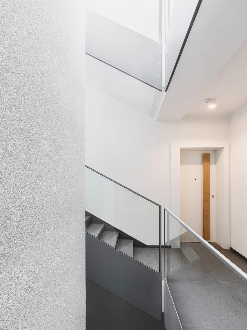 Stairwells are light filled