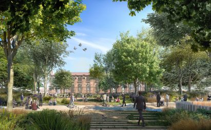 A visual of the area surrounding Acciona Ombú by Foster + Partners