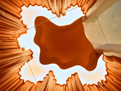 Mirrored ceiling of Alchemy by Paolo Ferrari