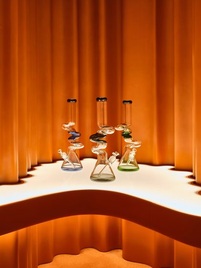 Bongs on display in Toronto marijuana dispensary