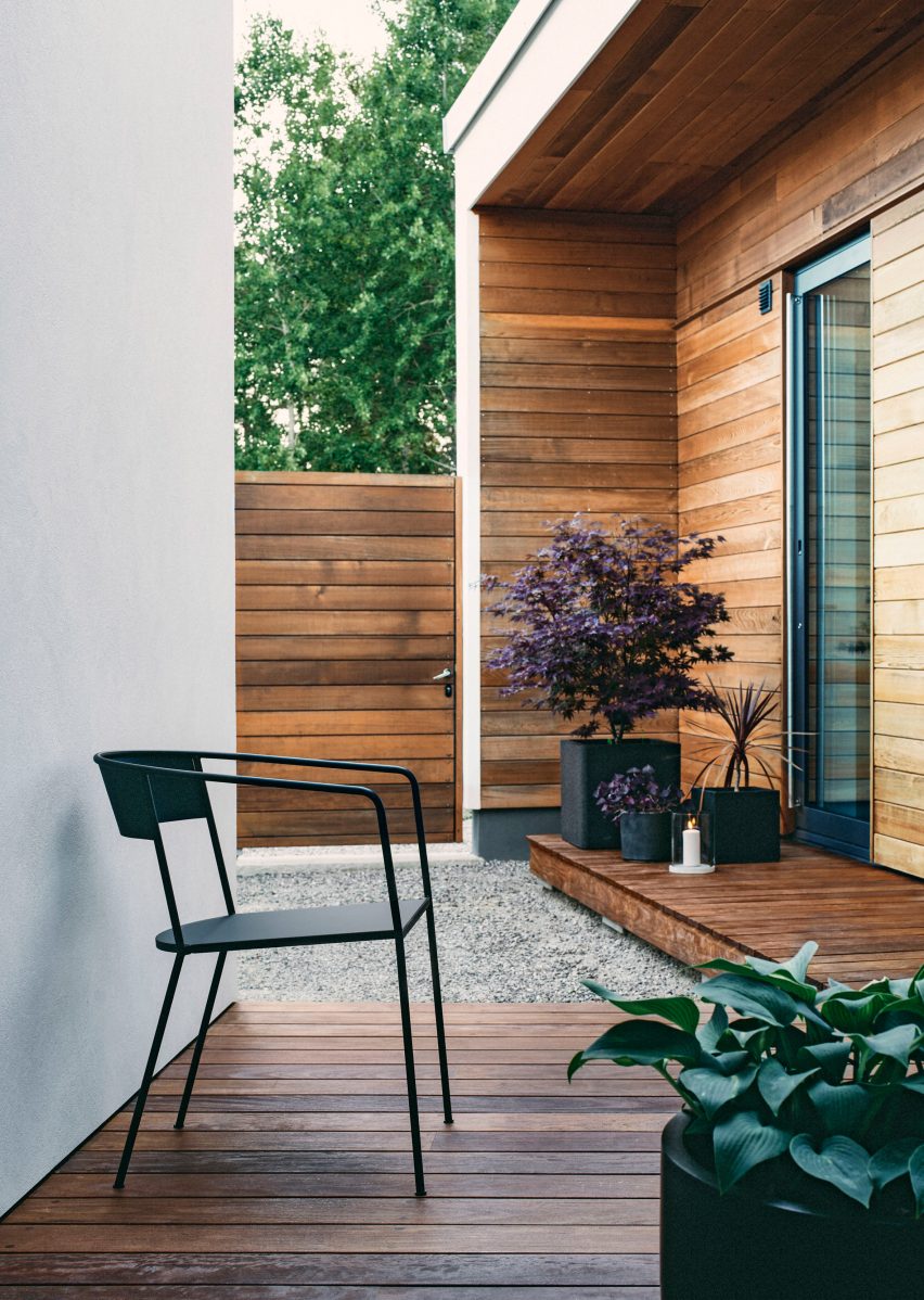 Arholma chair by Alexander Lervik for Skargaarden on a garden deck