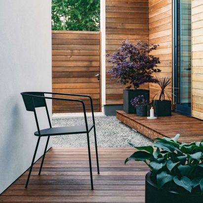 Arholma chair by Alexander Lervik for Skargaarden on a garden deck