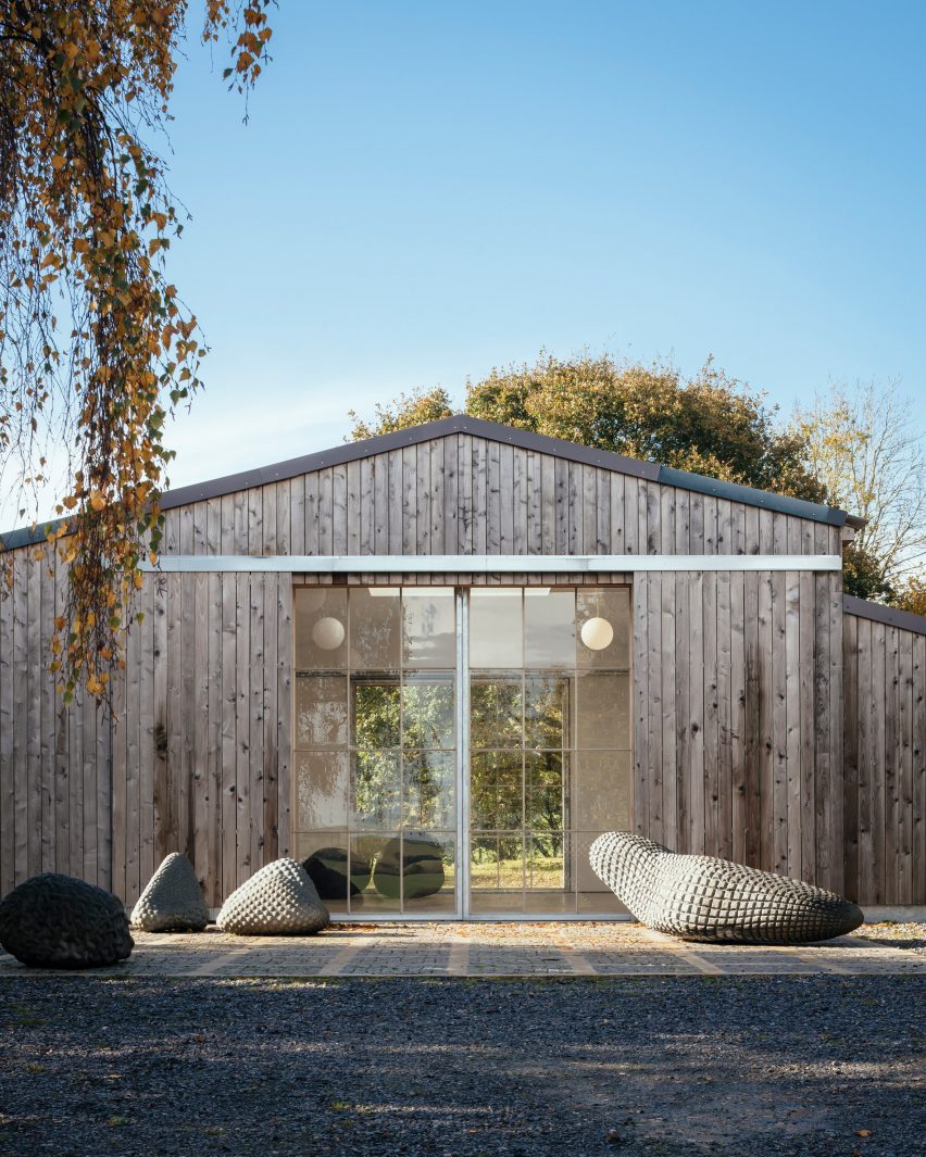 A renovated wooden barn