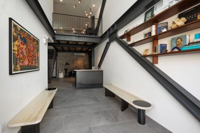 Recepttion of Atelier Eva tattoo parlour in Williamsburg