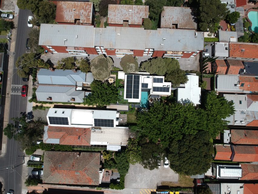 Drone image of the site and buildings