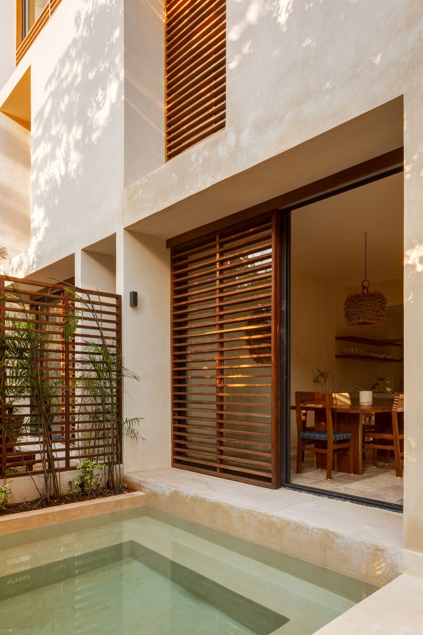 A private pool in an apartment