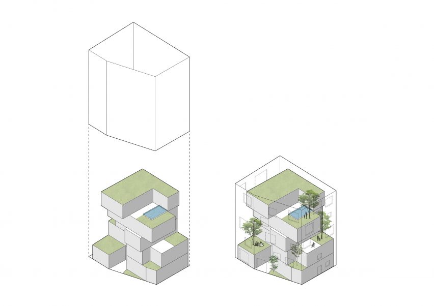 Volume drawing of home