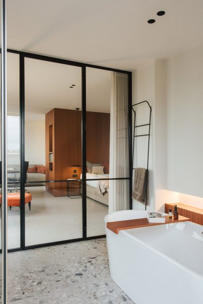 Bath in Penthouse BV by Adjo Studio