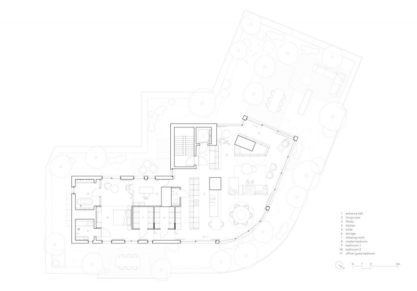 Floor plan of Penthouse BV by Adjo Studio