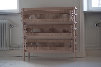 Dresser made from sawmill waste and paper cord