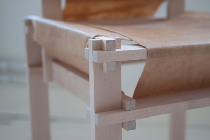 Close-up of Betula chair by Martin Thübeck