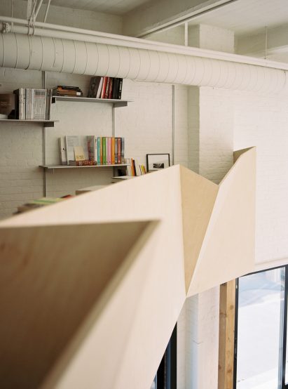 Mezzanine and guardrail of Biscuit Loft