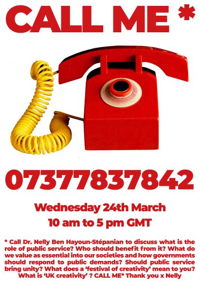 Call Me Poster by Nelly Ben Hayoun