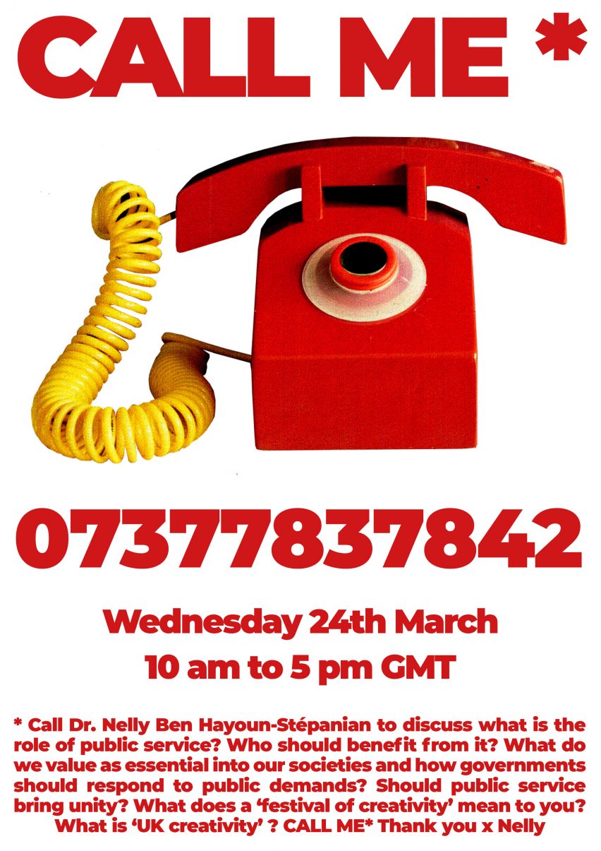 Call Me Poster by Nelly Ben Hayoun