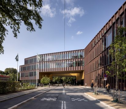 The building has a three legged plan by CF Møller Architects