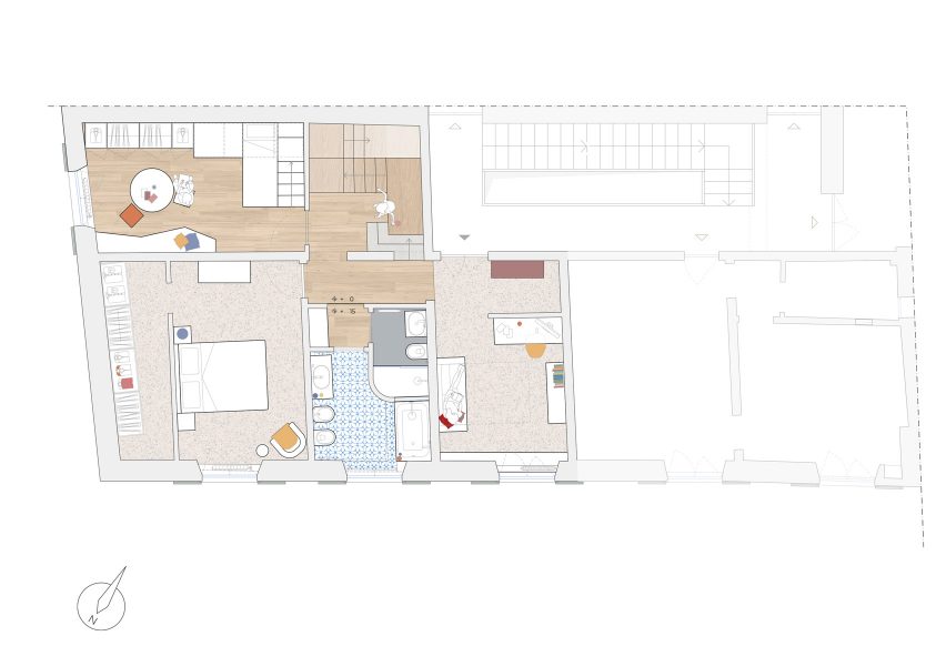 Casa ai Bailucchi by llabb lower level floor plan