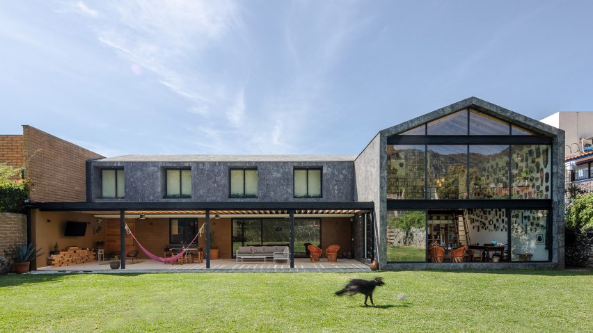 Casa Texcal is clad in grey stone