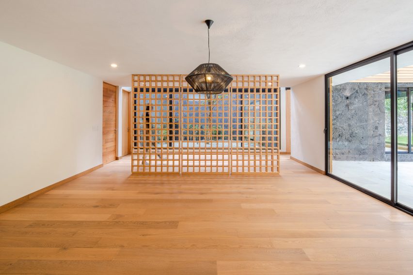 The empty dining room