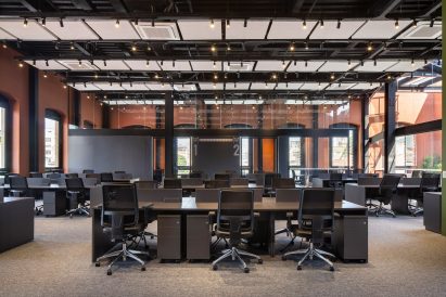 Office interiors of co-working space by Laurent Troost Architectures