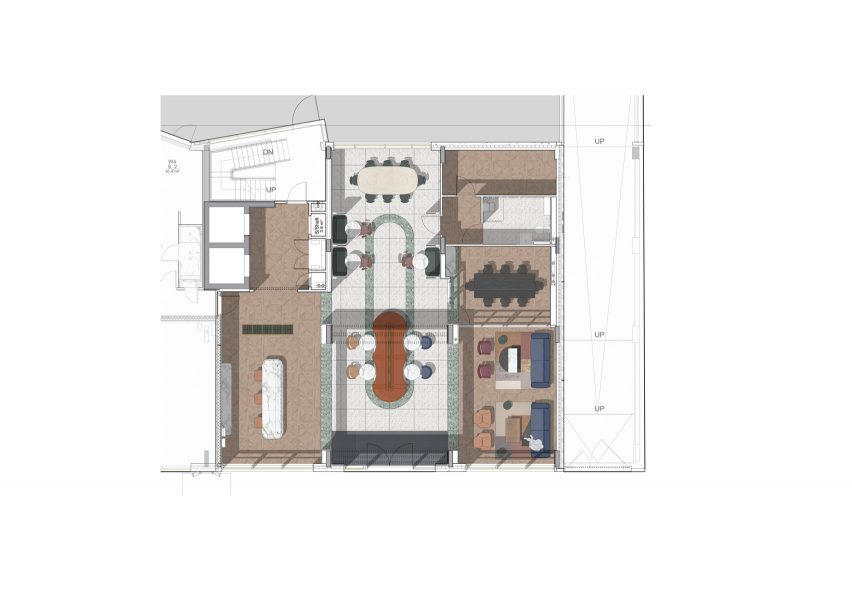 Ground floor plan of Chapter Old Street by Tigg + Coll Architects