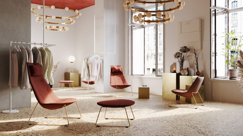Chic Lounge for Profim in a commercial interior