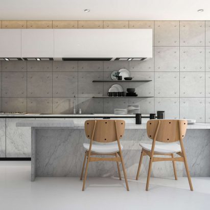 Concrete Optik coating by Ideal Work in a kitchen