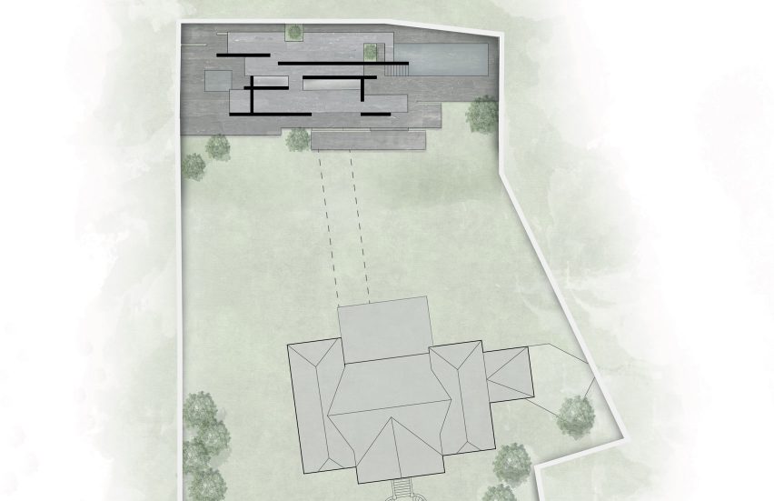 The site plan for a private spa by Smartvoll