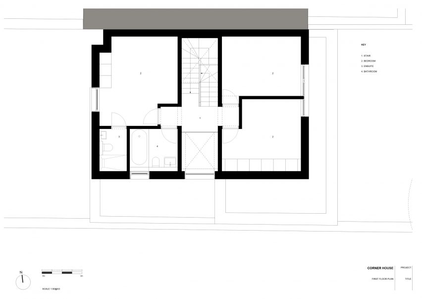 First floor plan of Corner House by Studio 304