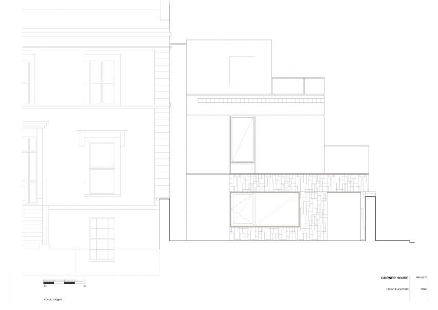 Front elevation of Corner House by Studio 304