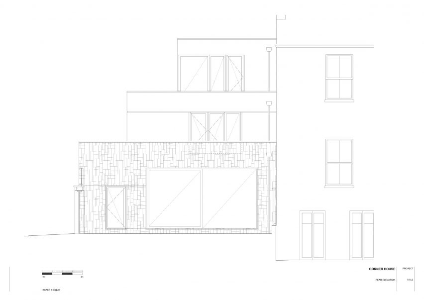 Rear elevation of Corner House by Studio 304