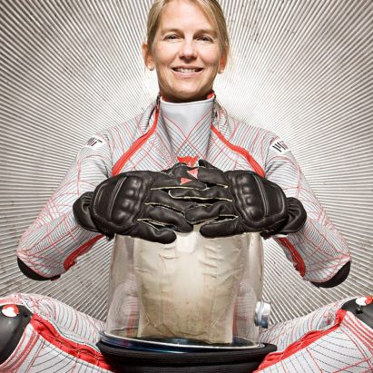 Dava Newman in her BioSuit