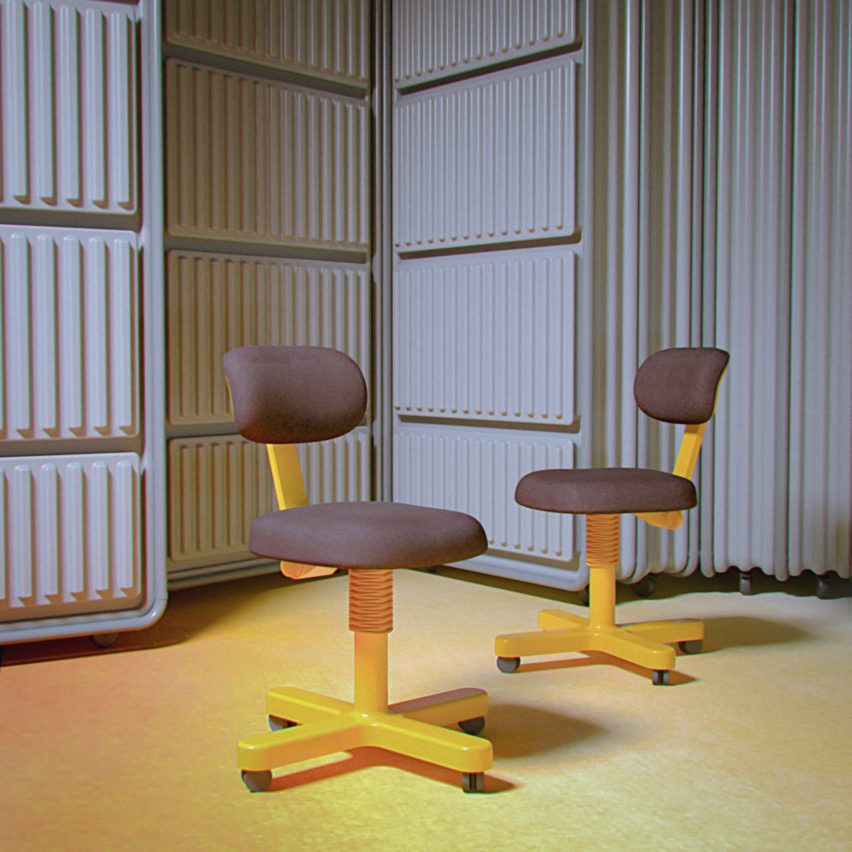 Two yellow chairs
